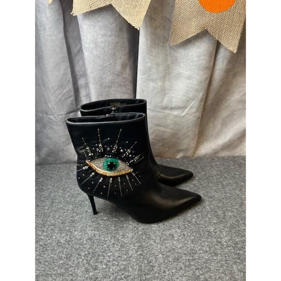 Kurt Geiger Belgravia Embellished Evil Eye Stiletto Bootie size EU 35.5/US 5.5 - Picture 1 of 9